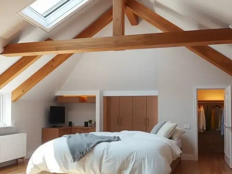 Attic renovation completed by Custom Contracting