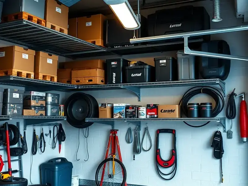 Organized garage storage