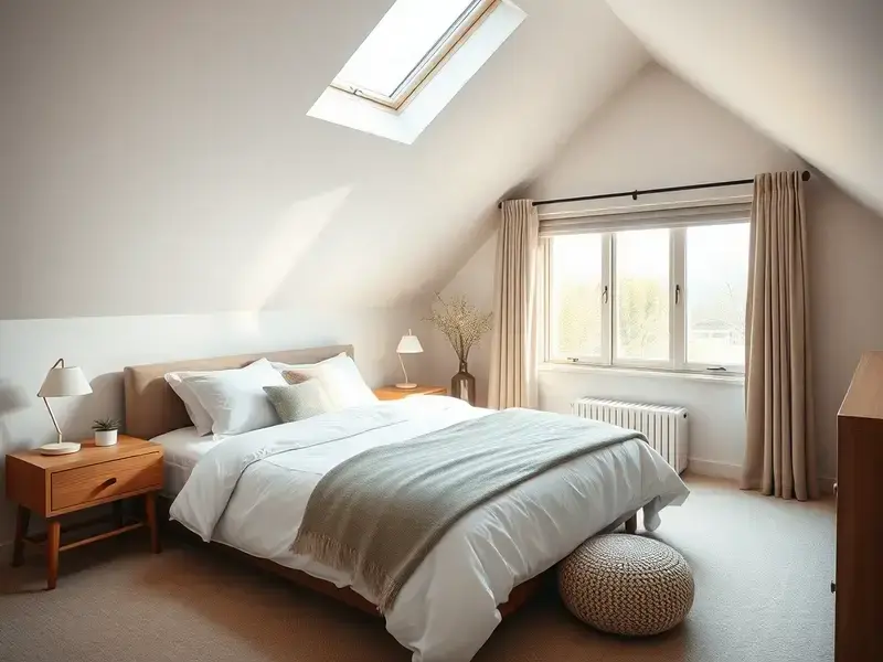 Attic guest bedroom