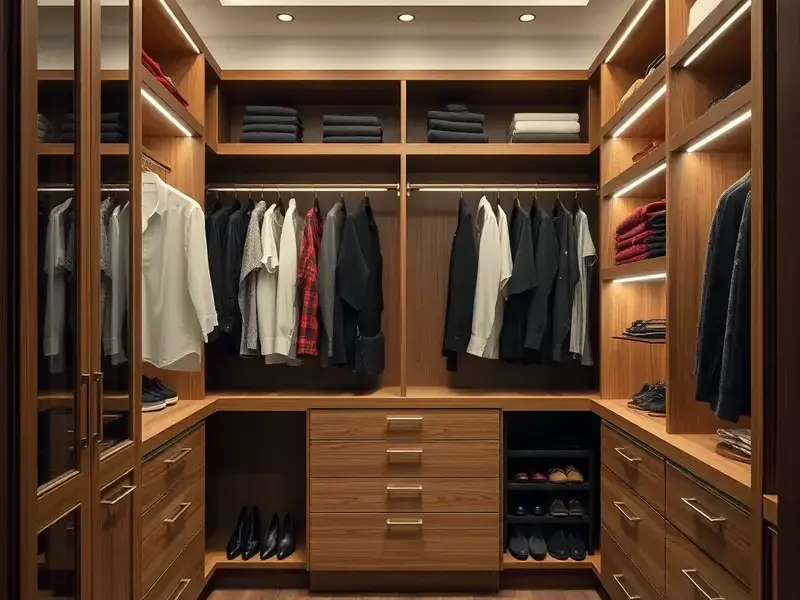 Luxury walk-in closet design